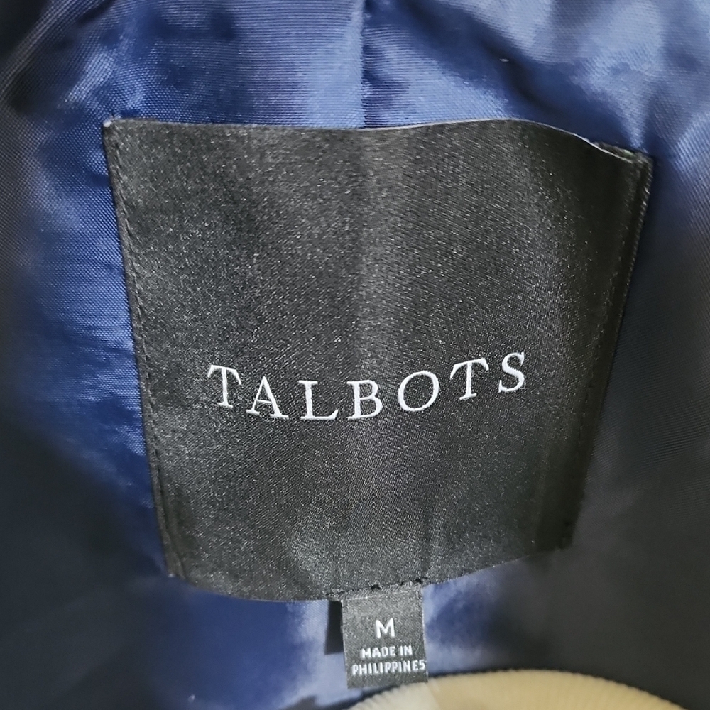 Talbots Blue Plush Vest High Collar - Picture 5 of 7